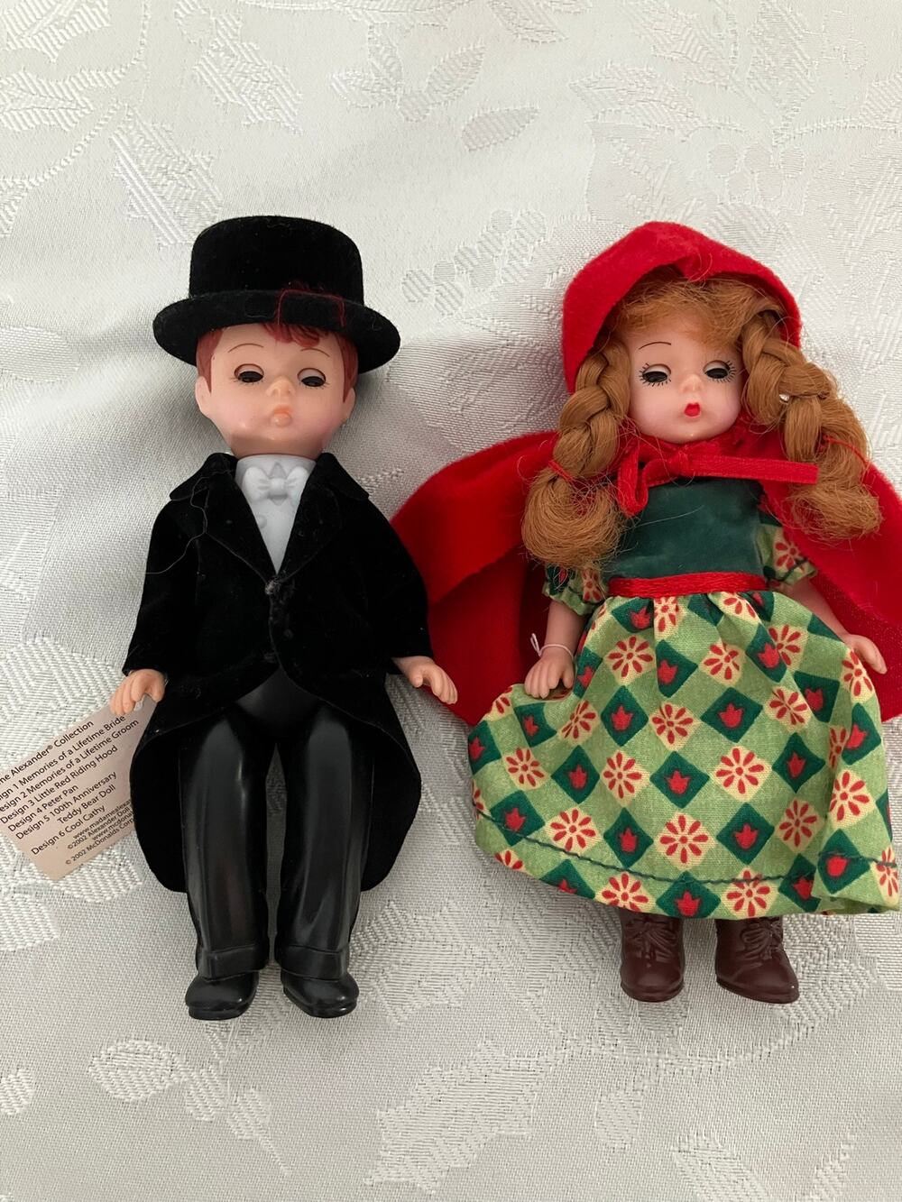 Lot of 2 Madame Alexander Doll Company Red Riding Hood & Memories Lifetime Groom